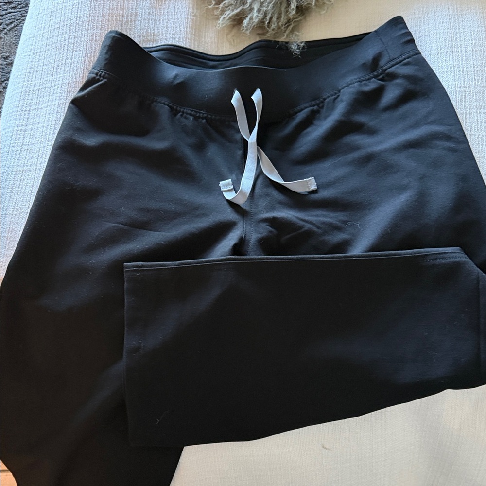 Figs Black Jogger Pants with White Accents